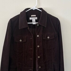 Jones New York Dark Brown Corduroy Jacket